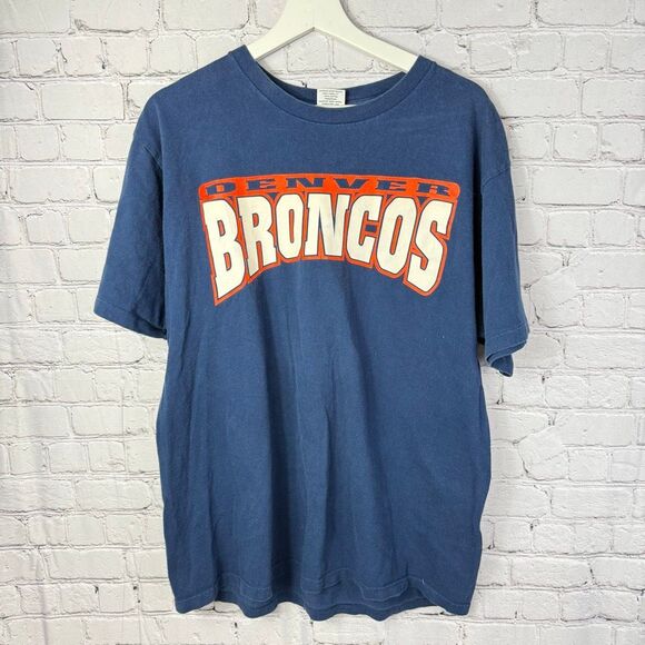 Vintage Starter Denver Broncos Single Stitch Graphic T shirt Size Large RARE - Picture 1 of 7